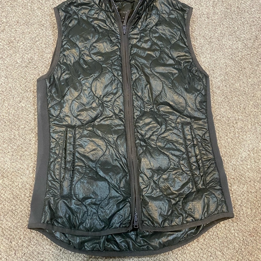 J. Crew Black Puffer Vest - Picture 3 of 7